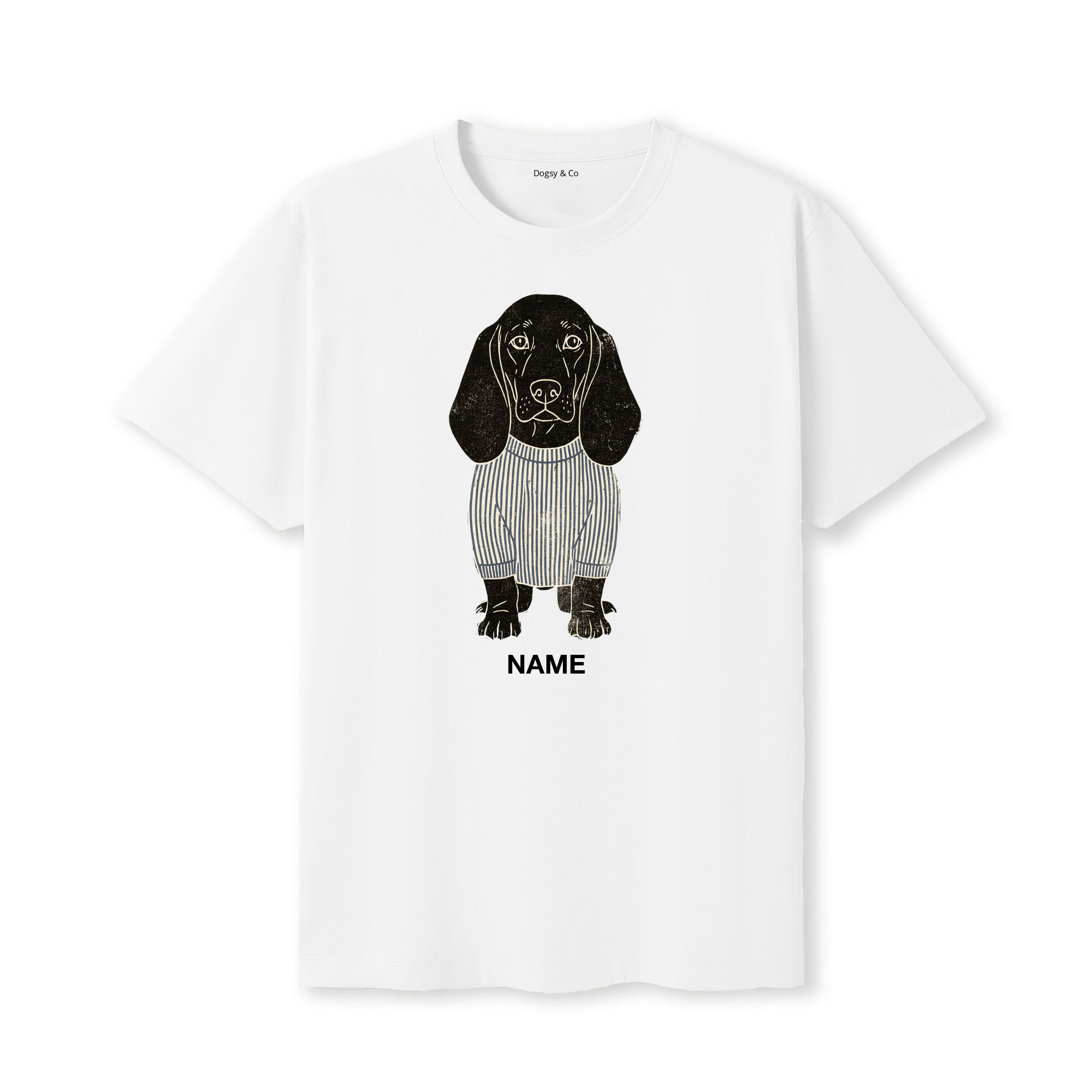 Basset Hound Jumper Dog Custom T-Shirt - White