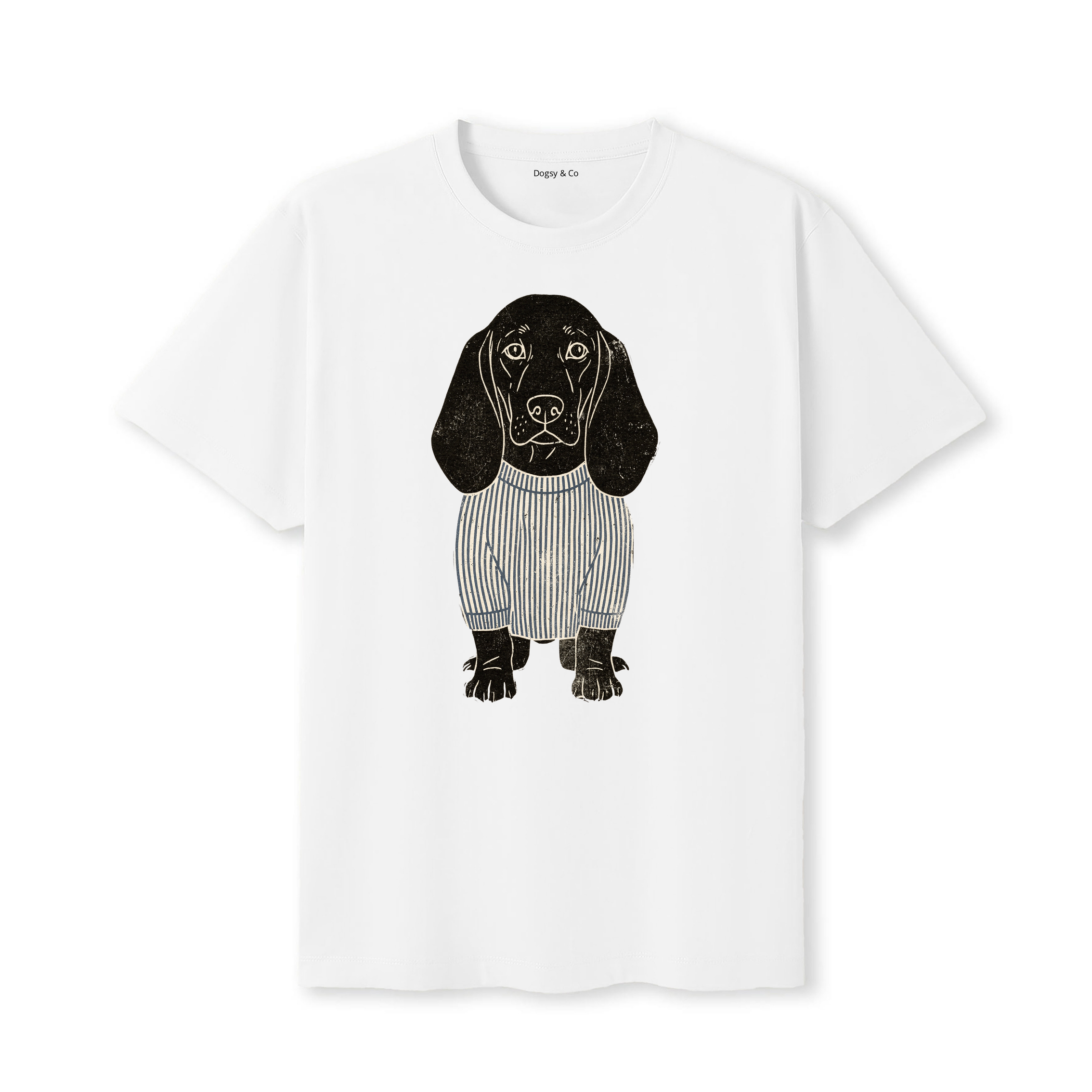 Basset Hound Jumper Dog T-Shirt - White
