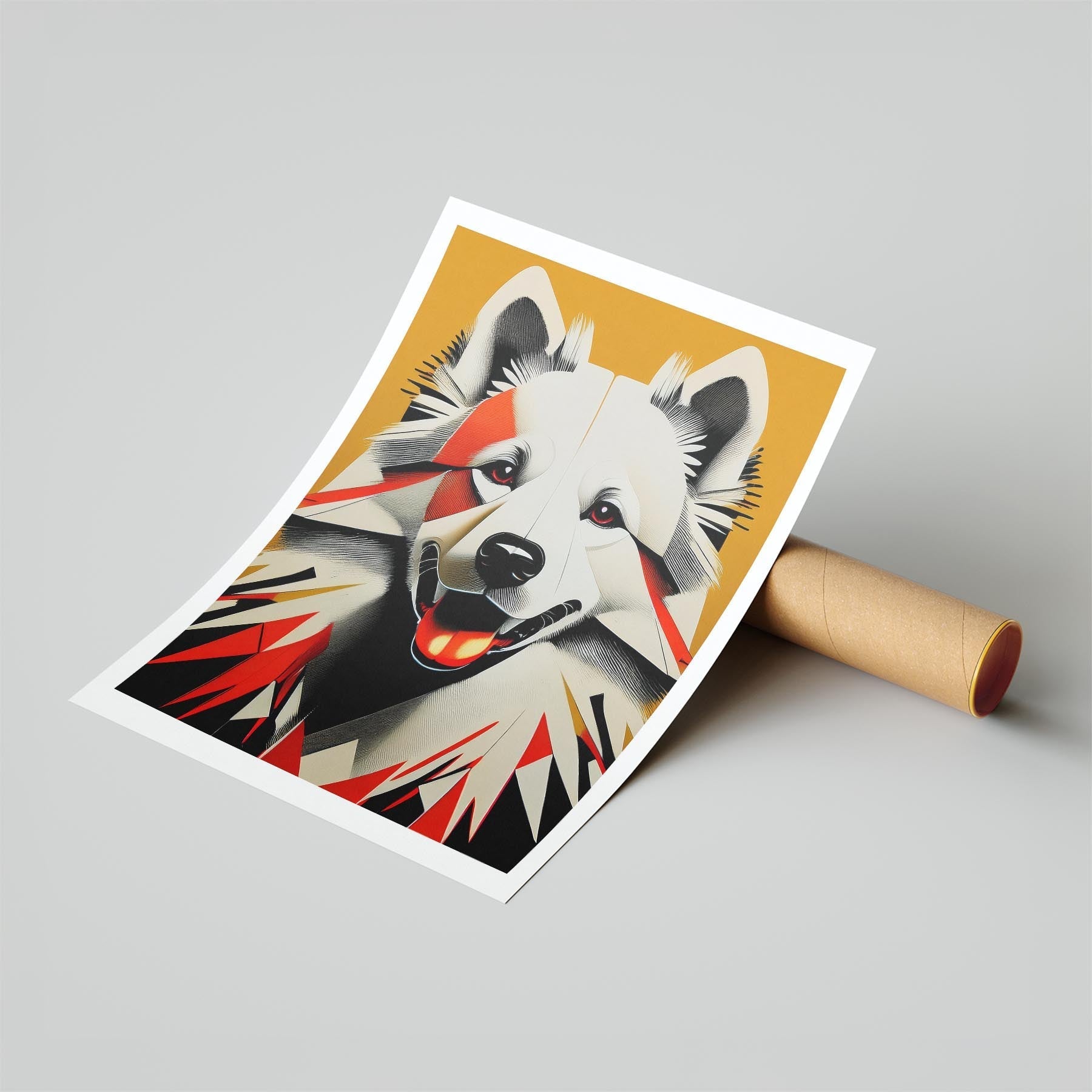 Samoyed Geometric Orange Series image 6