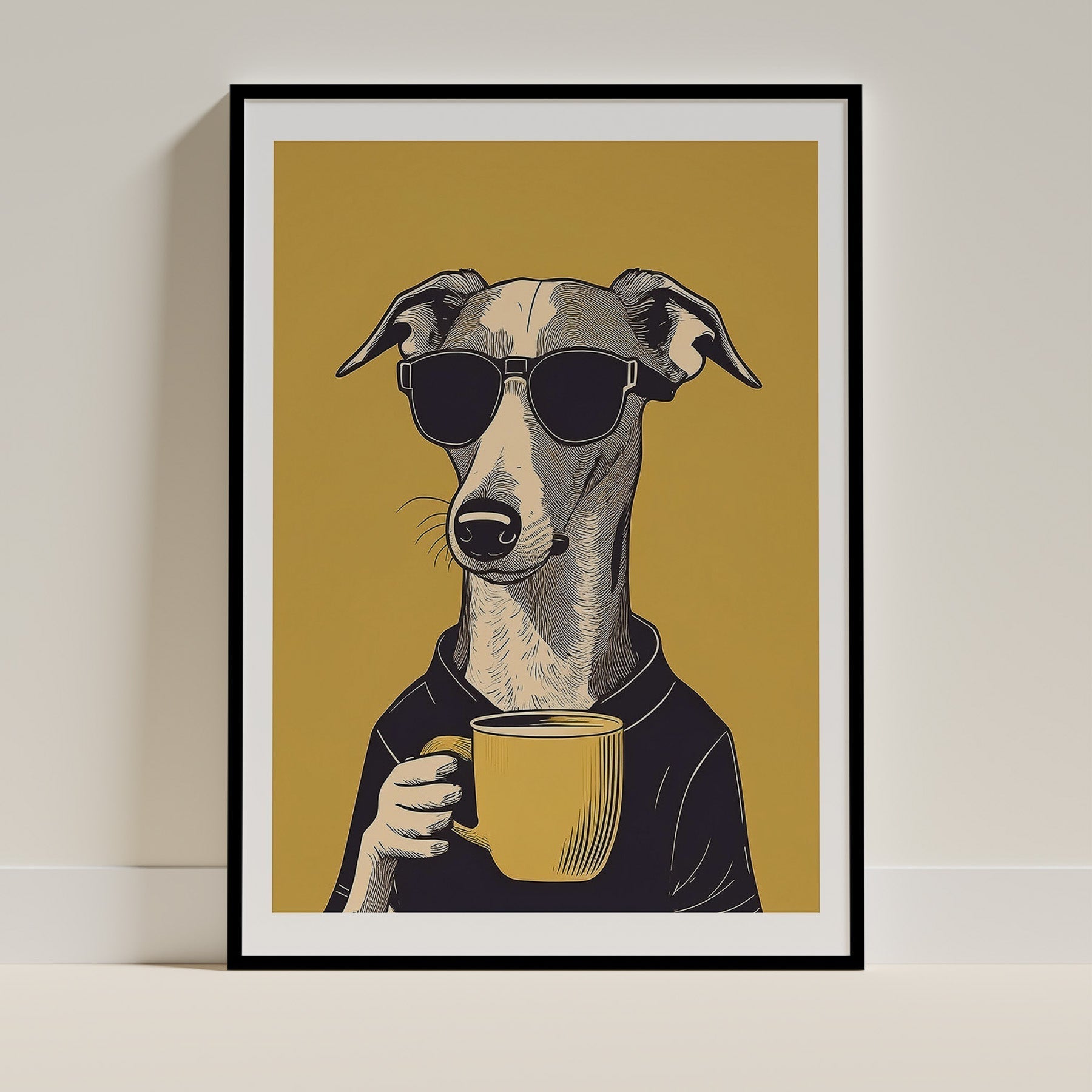 Greyhound Dog Art Print Unframed Vol 2 | 10 Unique Designs | Wall Art Gift for Dog Lovers - Image 9 | Dogsy & Co