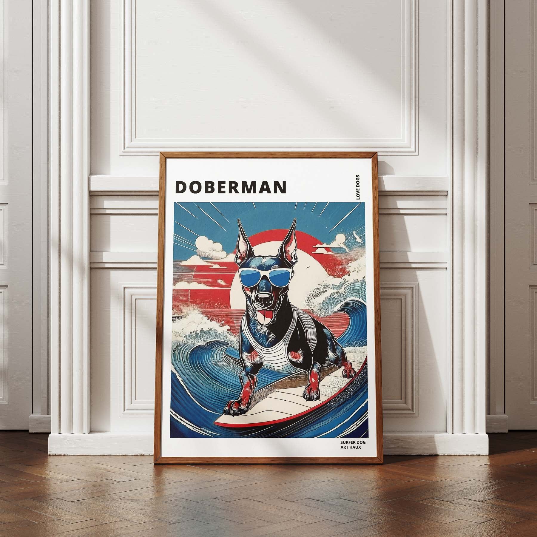 Doberman Hokosai Surfer Dogs 1 image 4