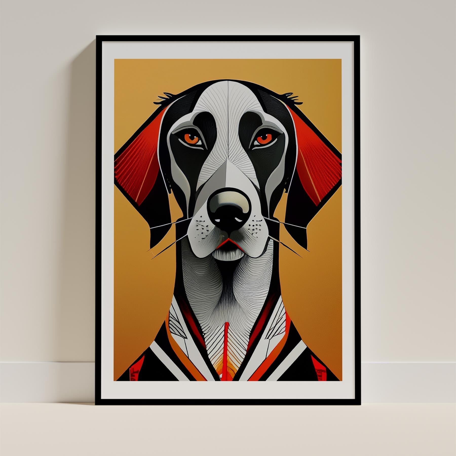 German Pointer Geometric Orange Series image 0
