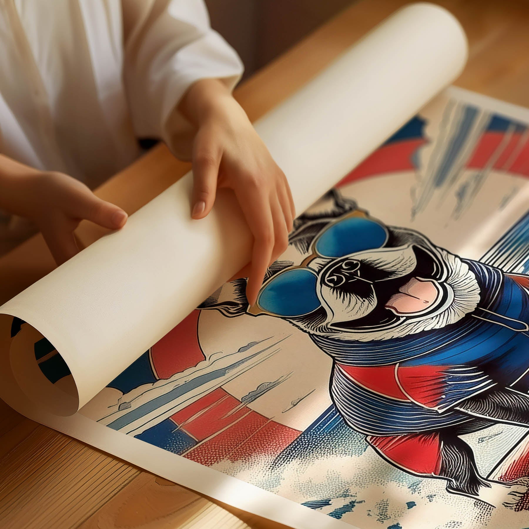 Bulldog Hokosai Surfer Dogs 1 image 3