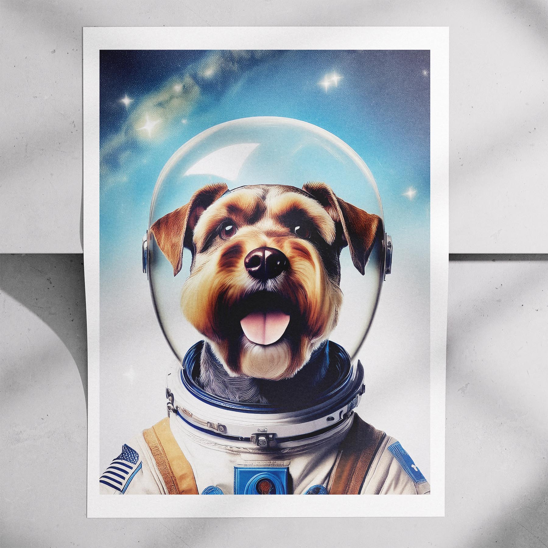 Schnauzer Astronaut Dog Series image 7