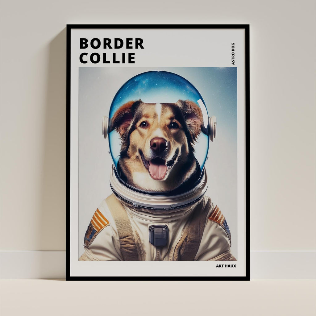 Border Collie Astronaut Dog Series with Text Astro Dog image 11