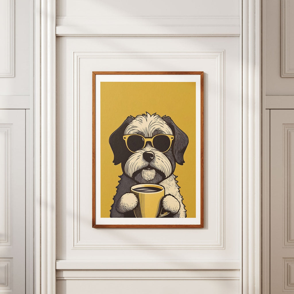 Shihpoo Chillin Coffee Dog image 2