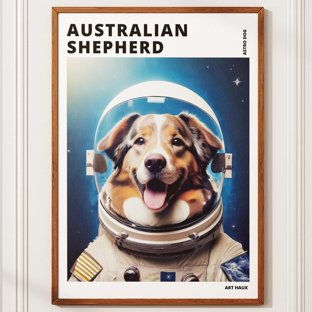 Australian Shepherd Astronaut Dog Series with Text Astro Dog image 10