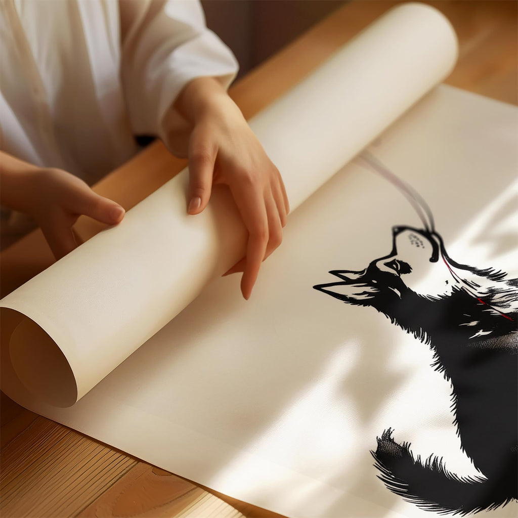 Alaskan Malamute DOGSY Series inspired by the Art of Banksy with text Dogsy image 1