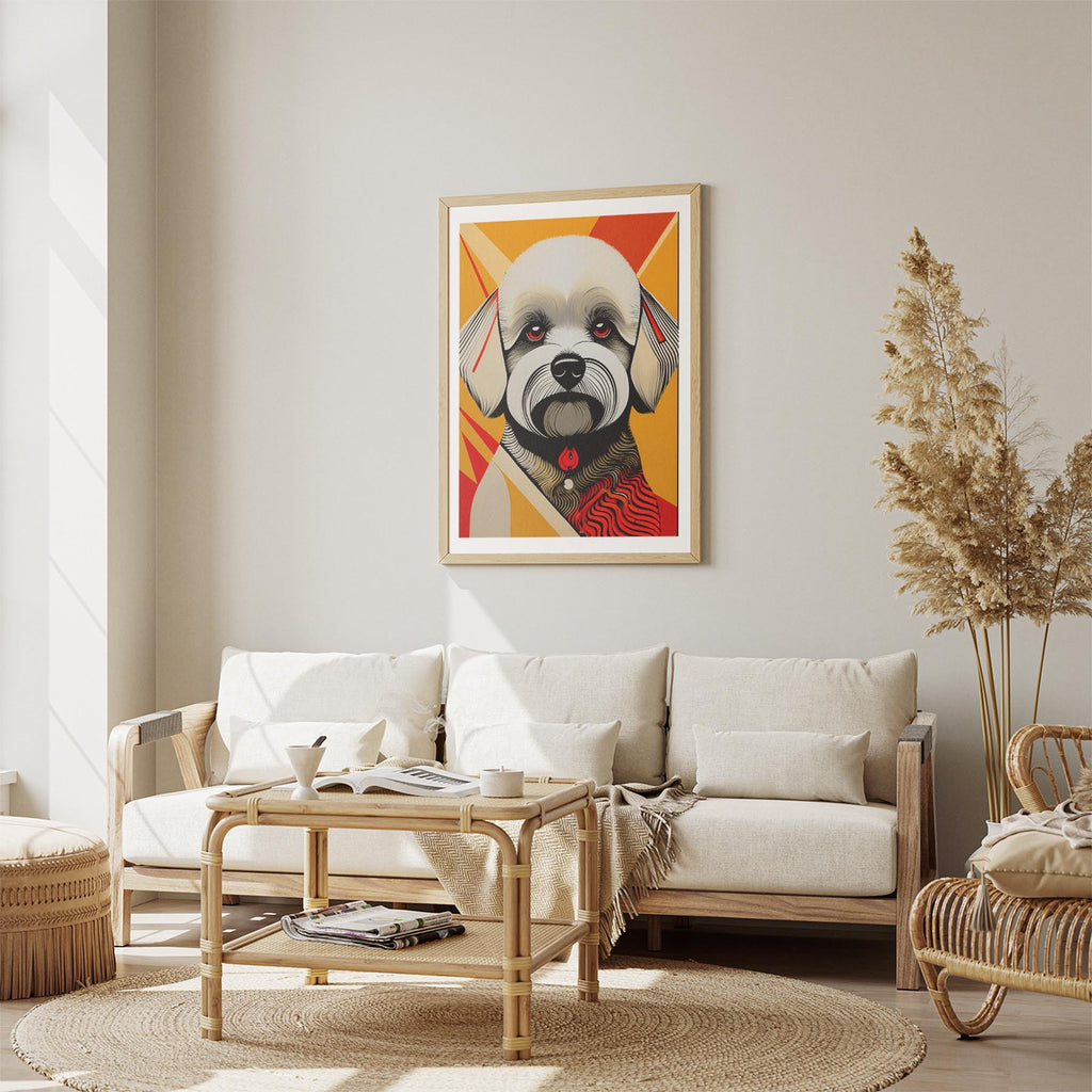 Bichon Frise Geometric Orange Series image 2