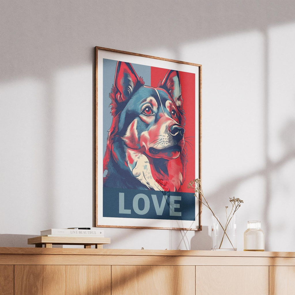 Finnish Lapphund LOVE Series Inspired by the Obama Poster image 5