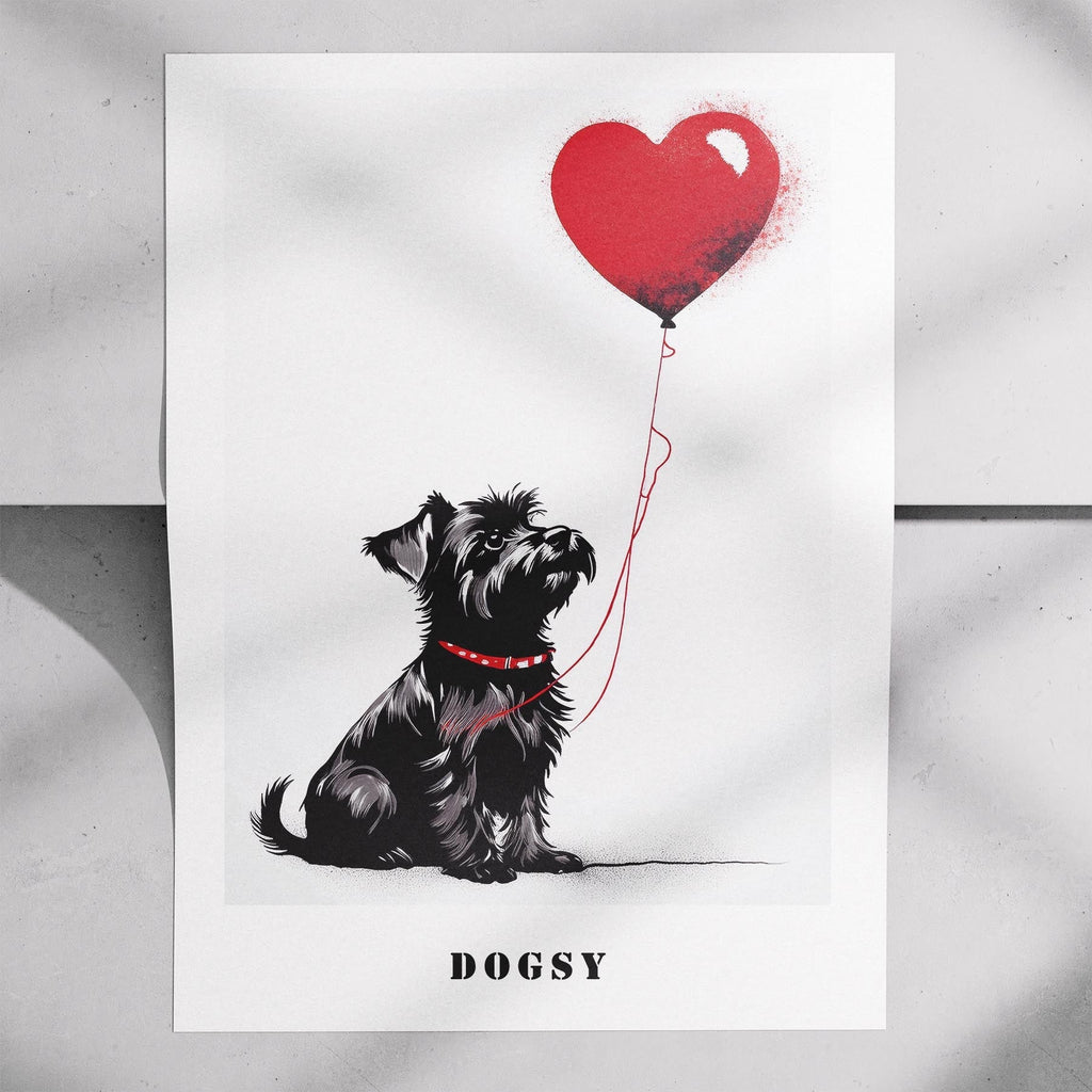 Yorkshire Terrier DOGSY Series inspired by the Art of Banksy with text Dogsy image 7