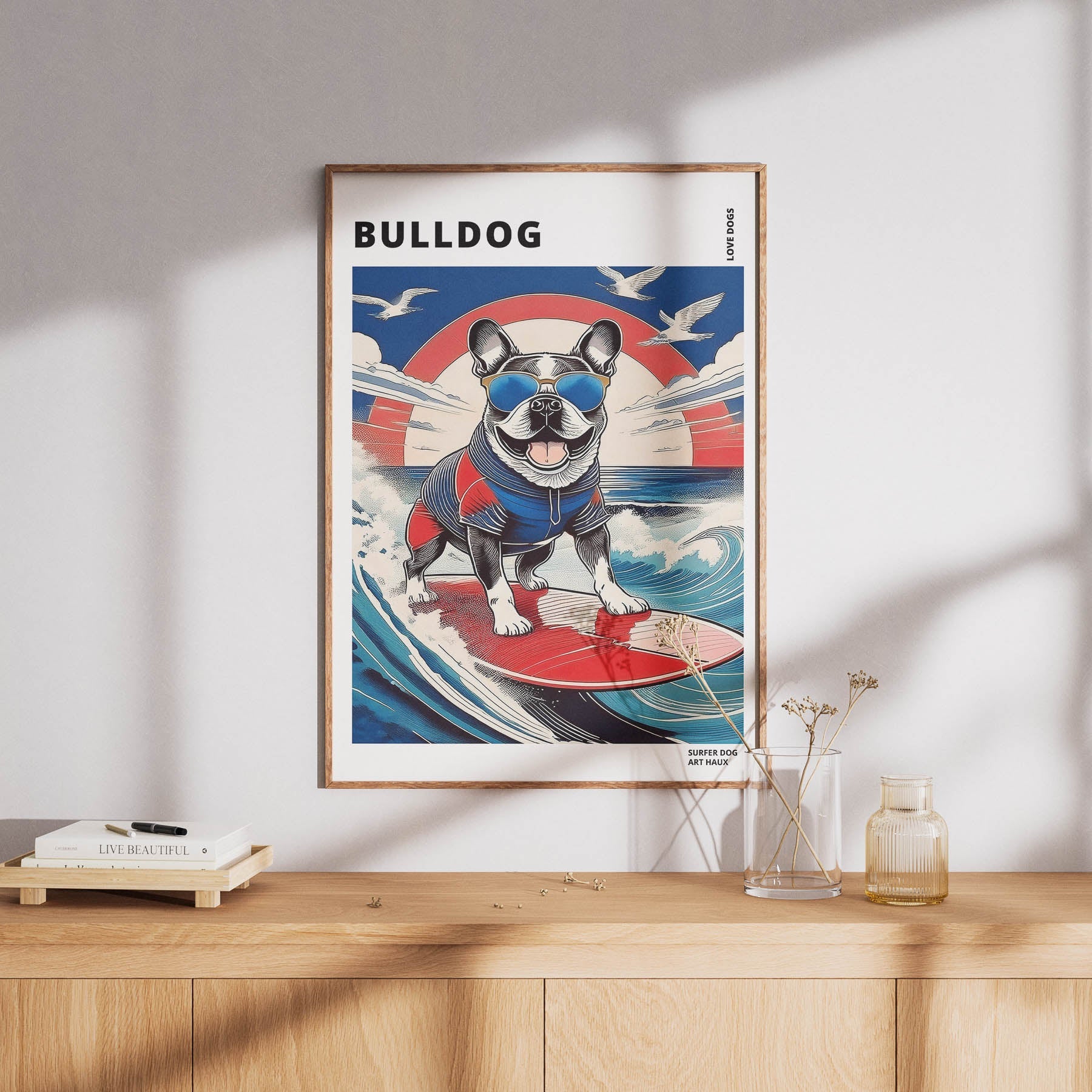Bulldog Hokosai Surfer Dogs 1 image 8