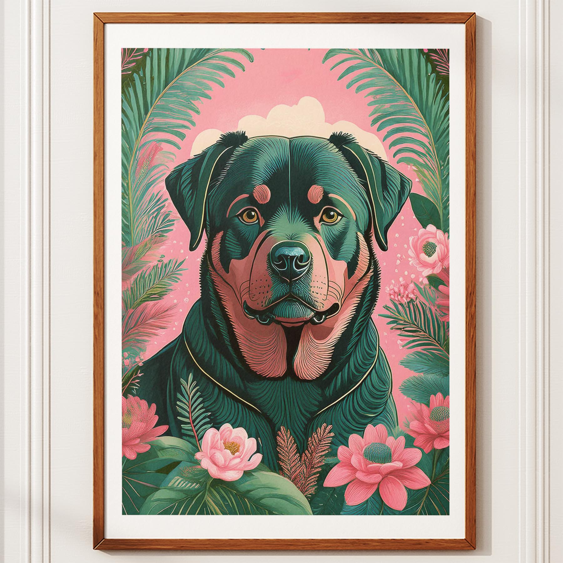 Rottweiler Flowery Dog image 10