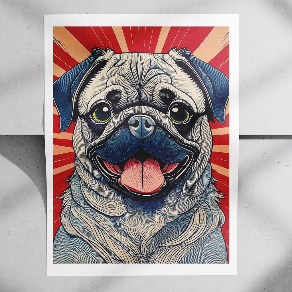 Pug Hokusai Japanese Inspired Dog Series 3 image 7