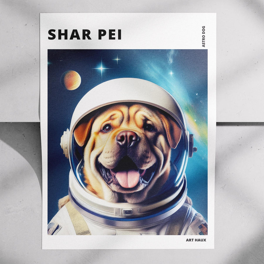 Shar Pei Astronaut Dog Series with Text Astro Dog image 7