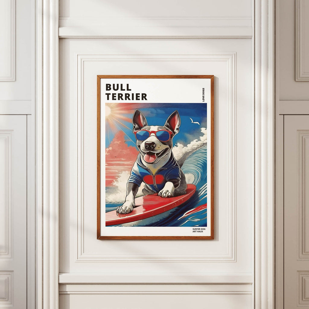 Bull Terrier Hokosai Surfer Dogs 1 image 2