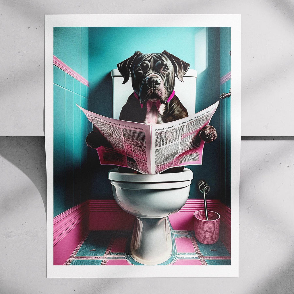 Neapolitan Mastiff Toilet Dogs PInk and Turquise image 7