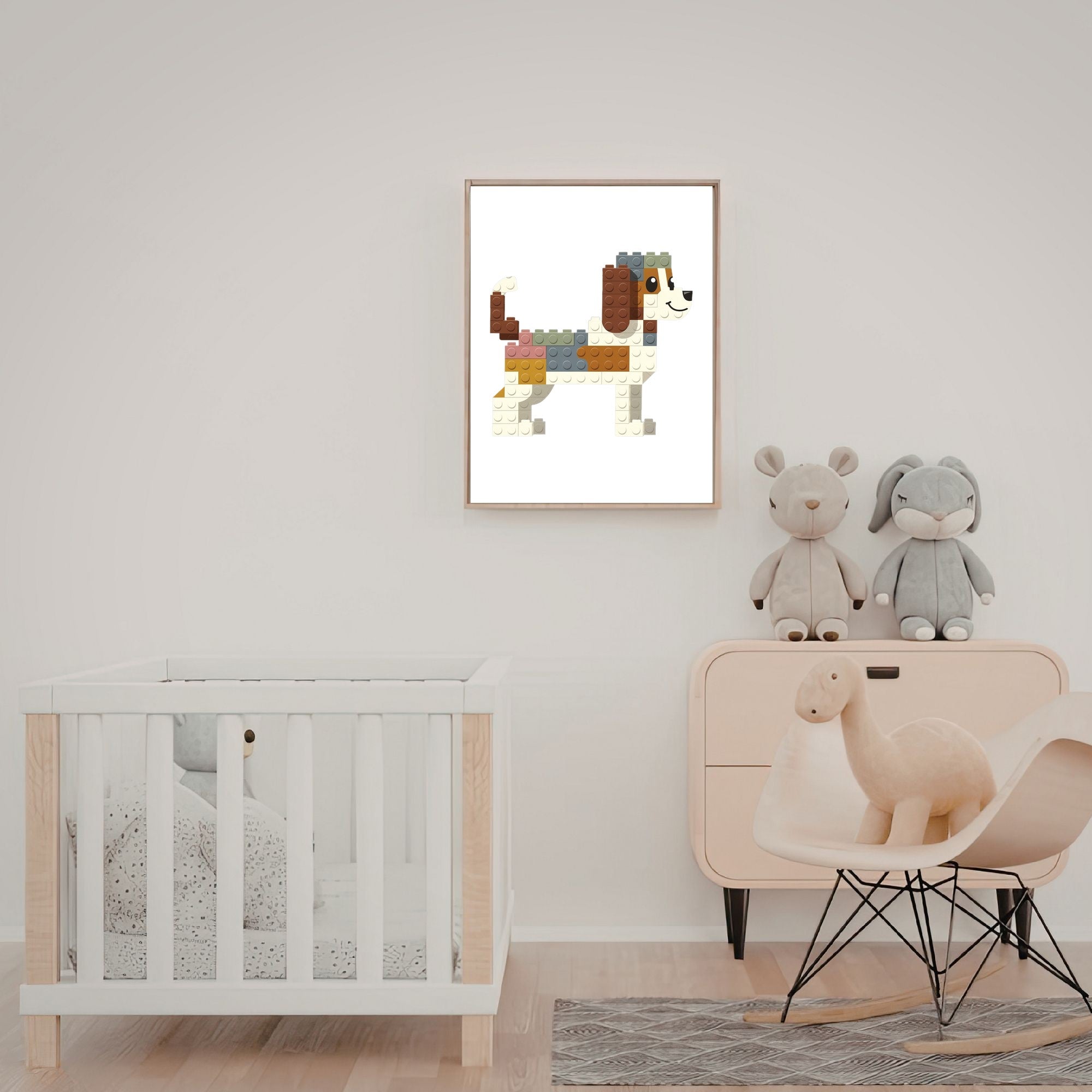 Beagle Lego Dog - White