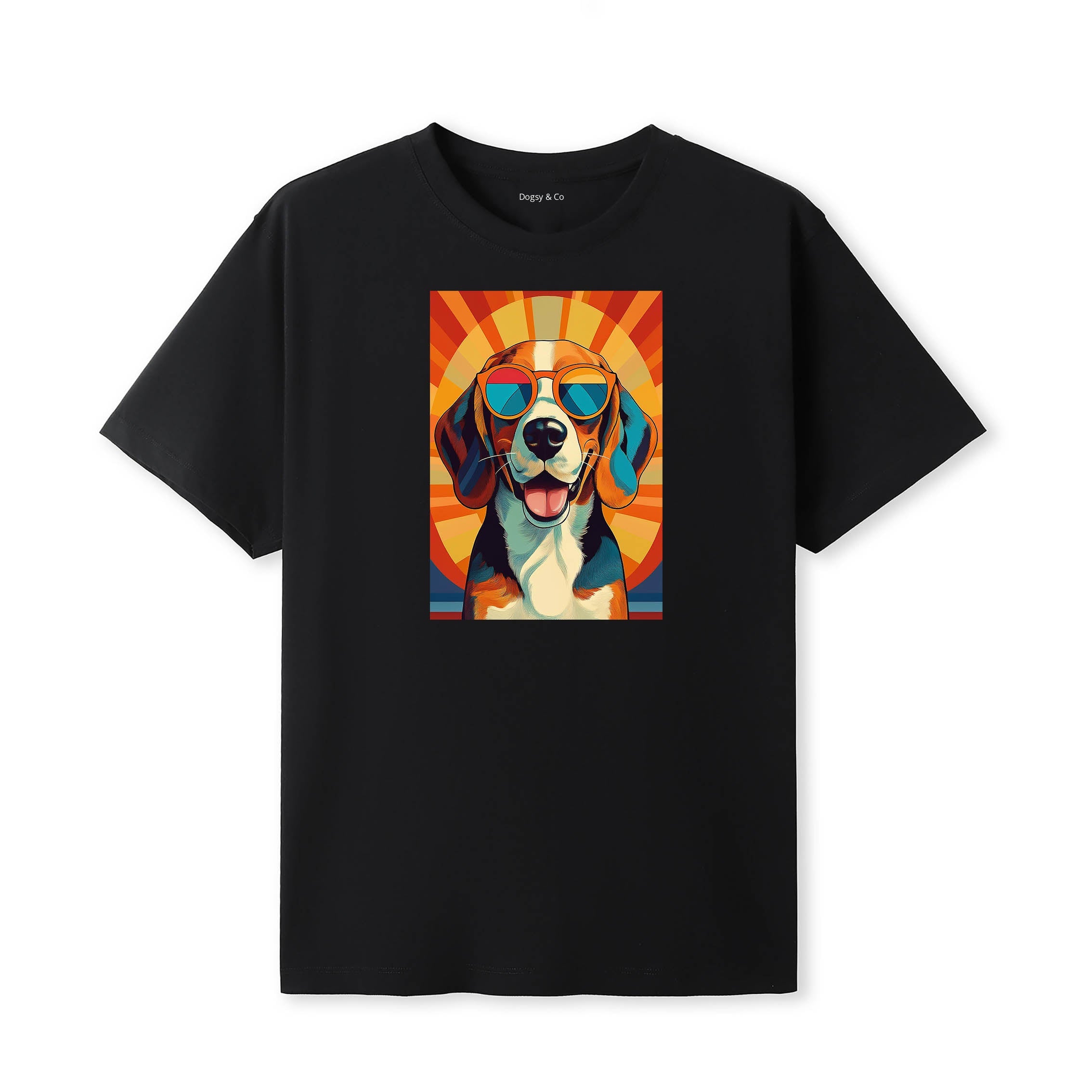 Beagle Sunnies Dog T-Shirt Black