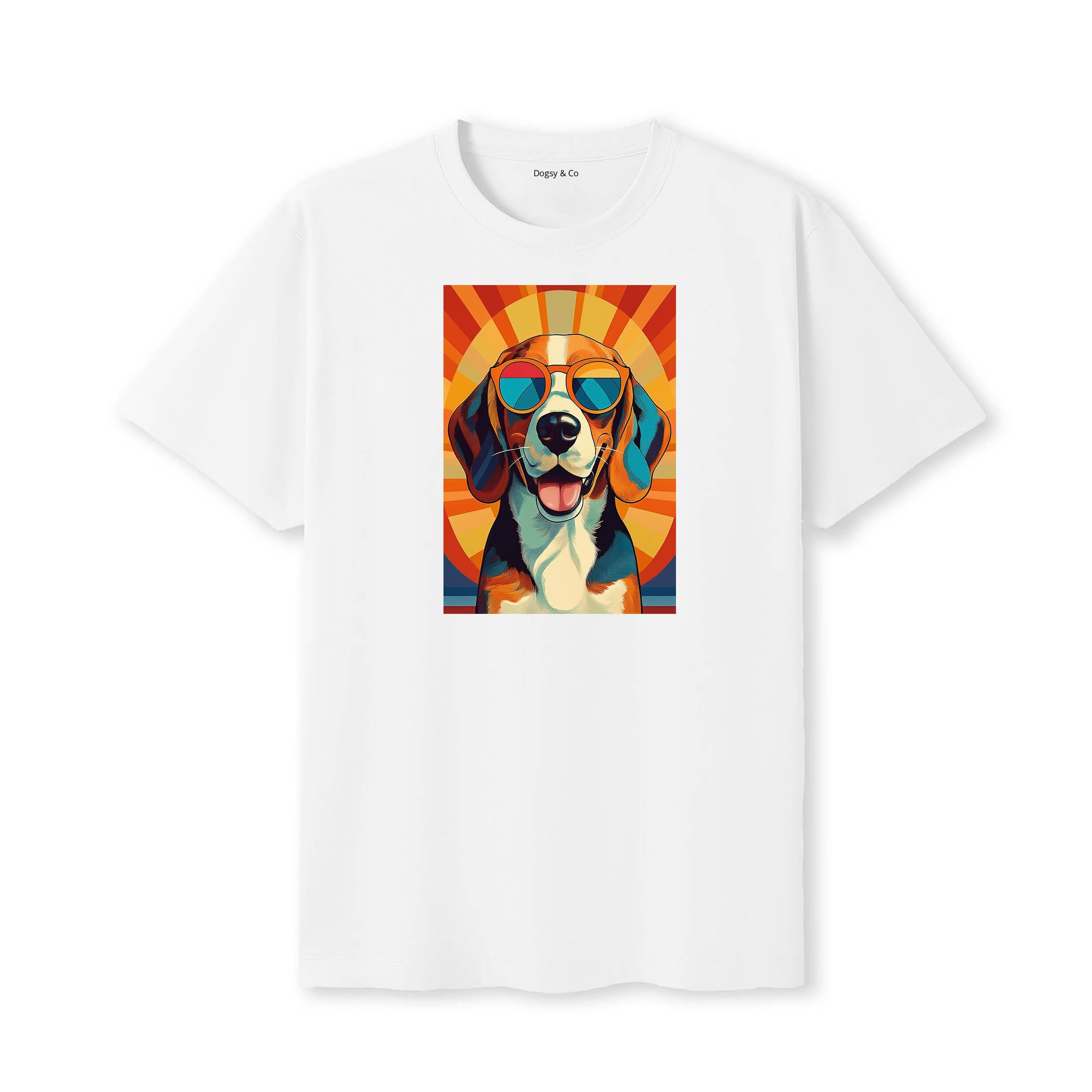 Beagle Sunnies Dog T-Shirt White