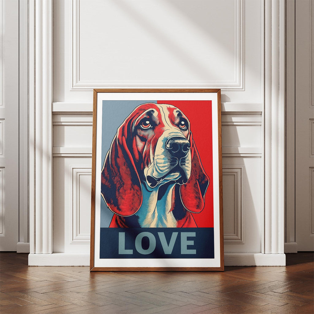 Basset Hound LOVE Series Inspired by the Obama Poster image 4