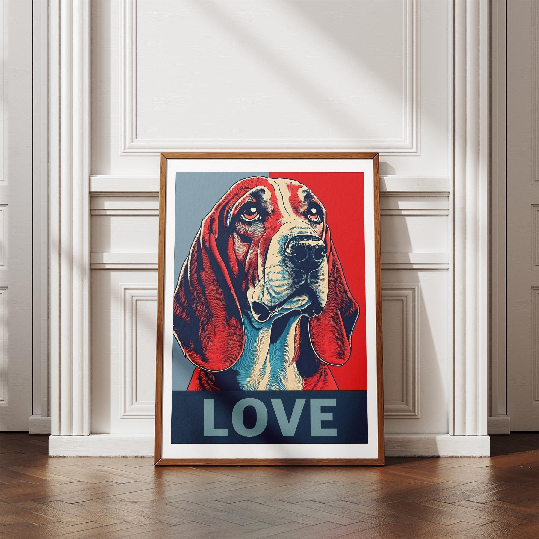 Basset Hound LOVE Series Inspired by the Obama Poster image 4