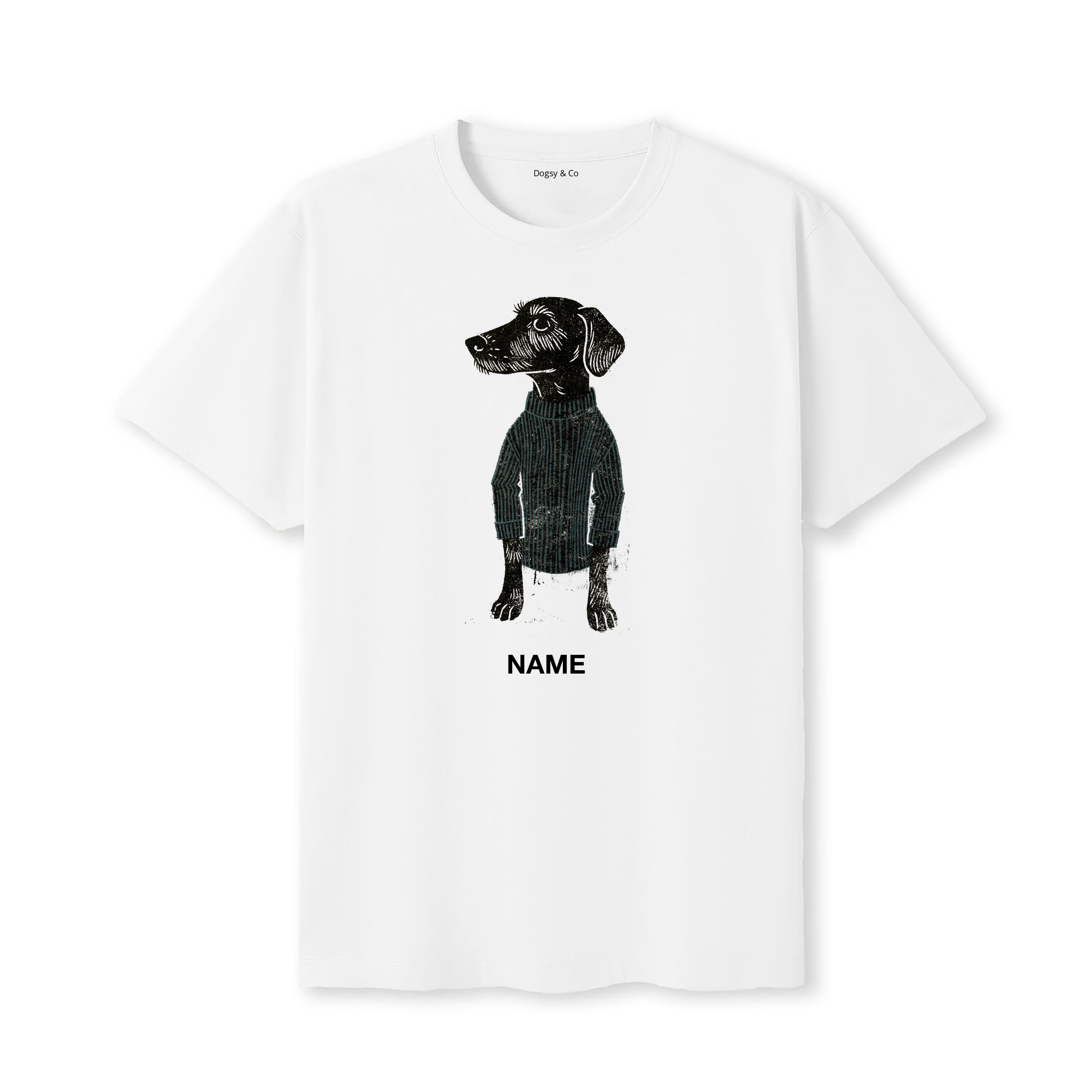 Bedlington Terrier Jumper Dog Custom T-Shirt - White