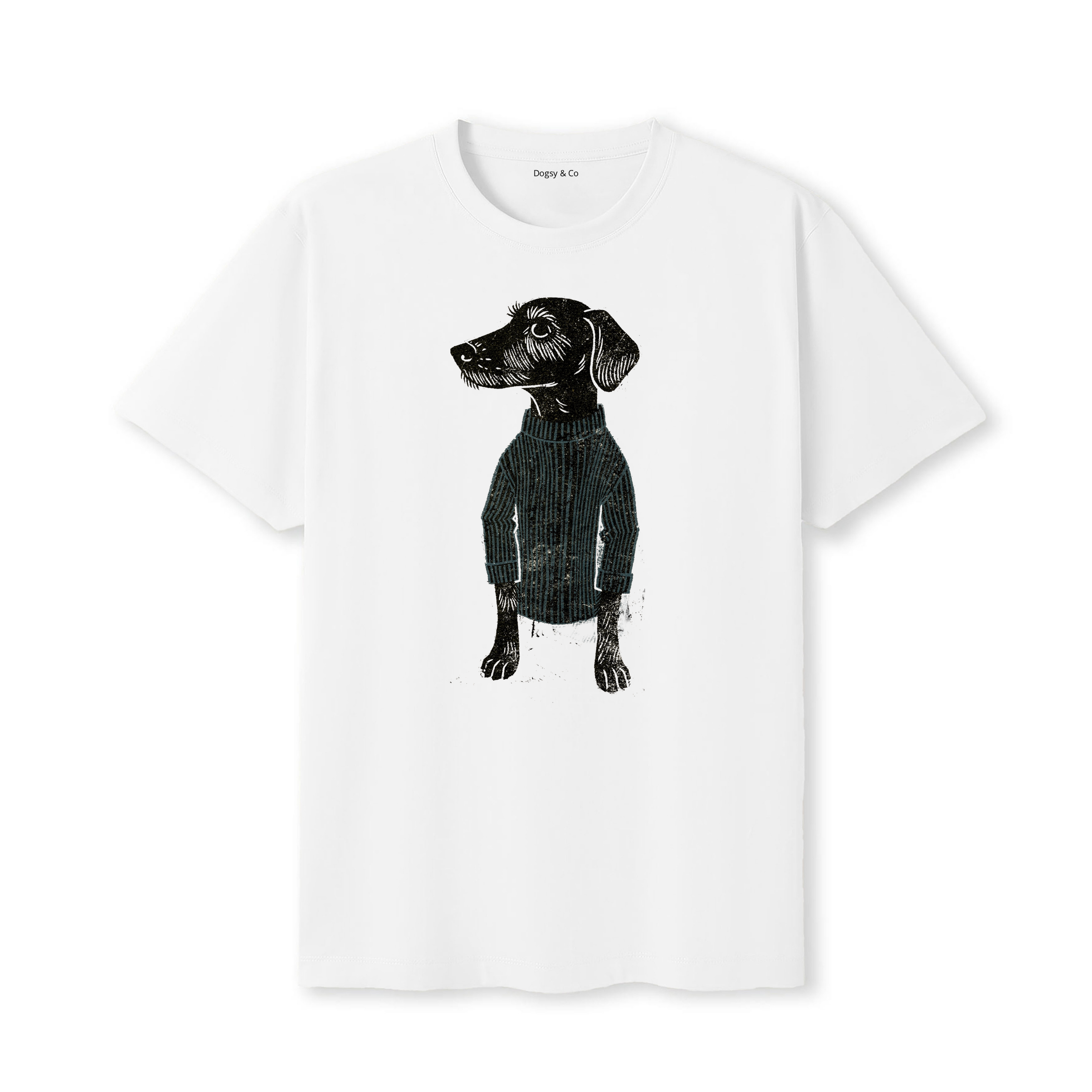 Bedlington Terrier Jumper Dog T-Shirt - White