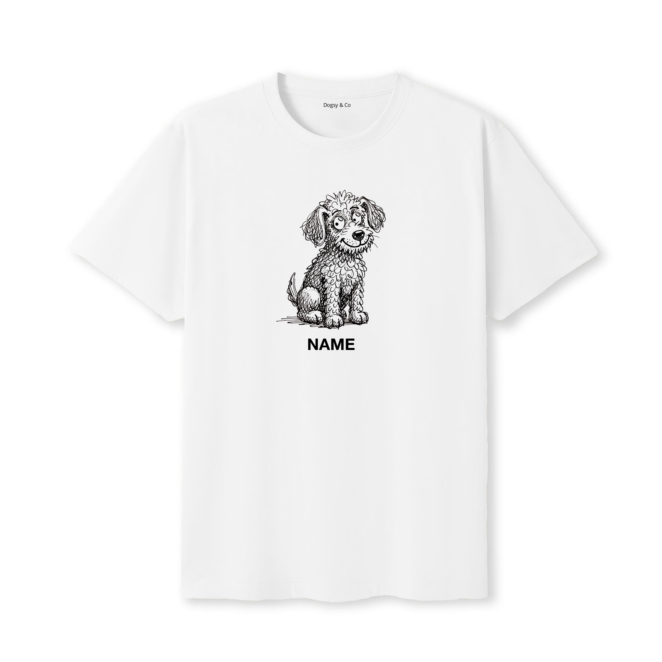 Bedlington Terrier Scraggy Dog Custom T-Shirt - White