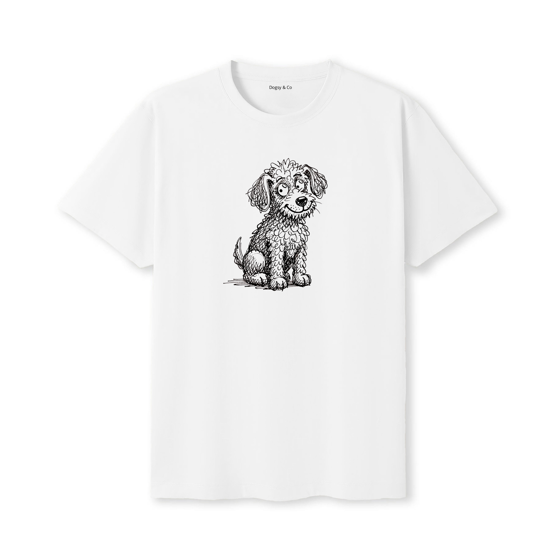 Bedlington Terrier Scraggy Dog T-Shirt - White