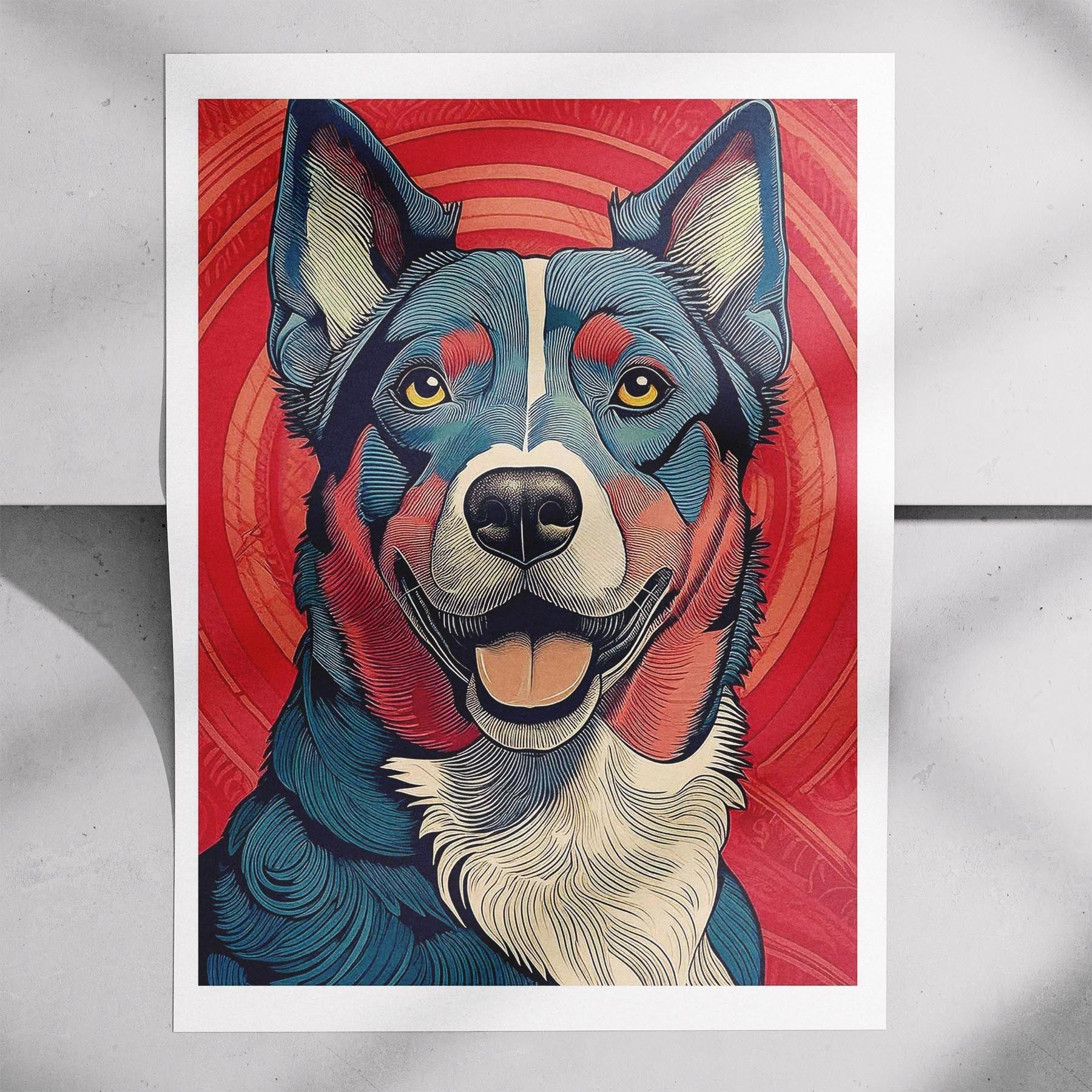 Kelpie Hokusai Japanese Inspired Dog Series 1 image 7