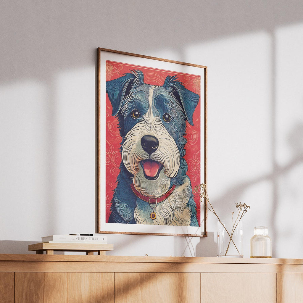 Fox Terrier Hokusai Japanese Inspired Dog Series 1 image 5