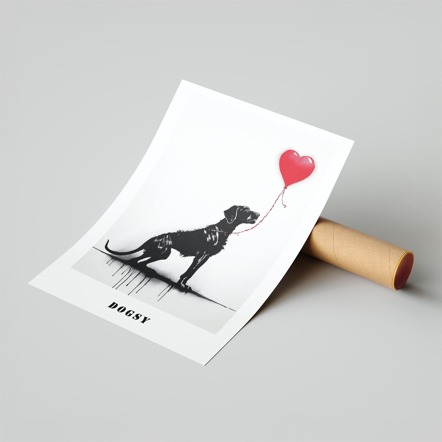 German Pointer DOGSY Series inspired by the Art of Banksy with text Dogsy image 6