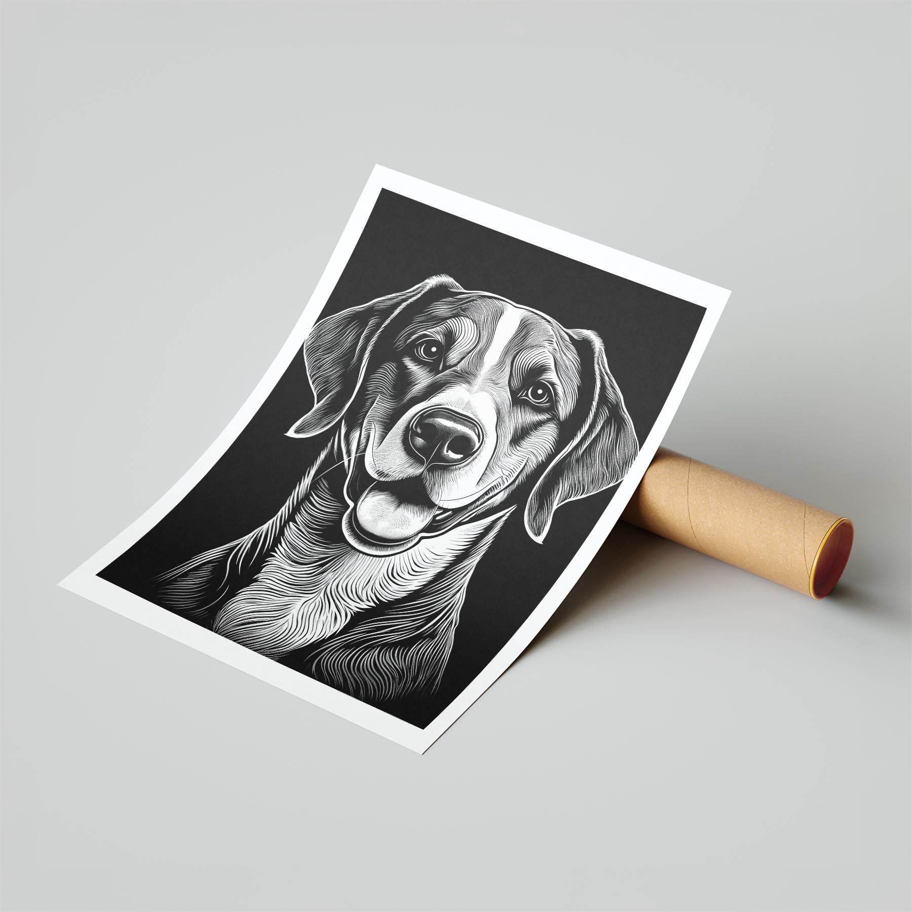 English Pointer Line Dog Series in Black and White image 6