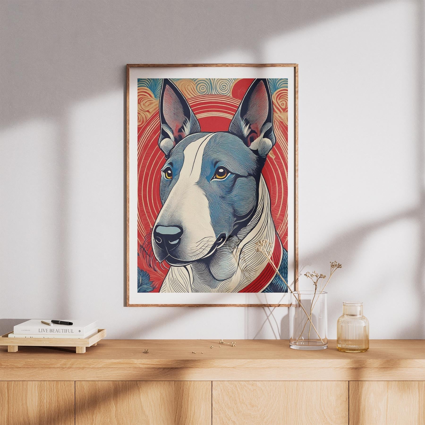 Bull Terrier Hokusai Japanese Inspired Dog Series 4 image 8
