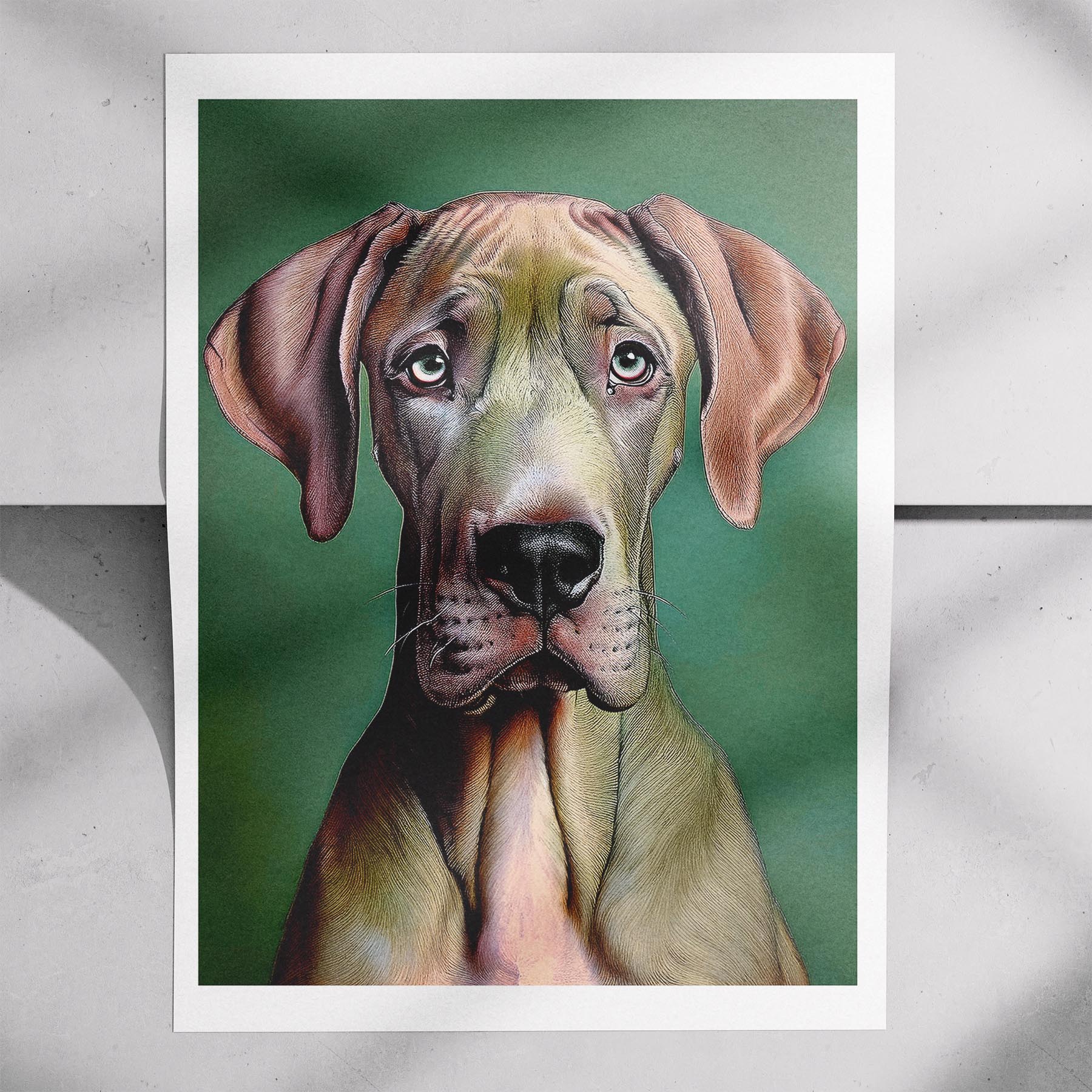 Great Dane Green Painted Series image 7