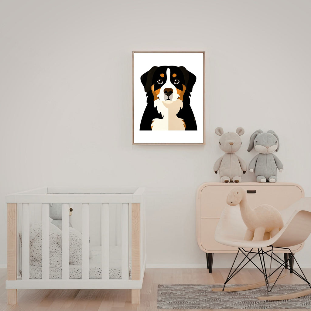 Bold Block Art Print - Framed Nursery Mockup