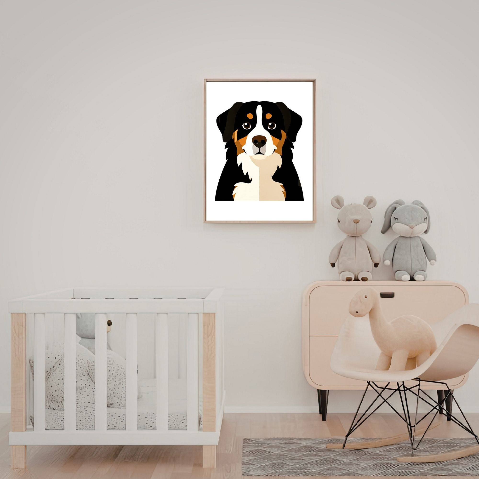 Bold Block Art Print - Framed Nursery Mockup