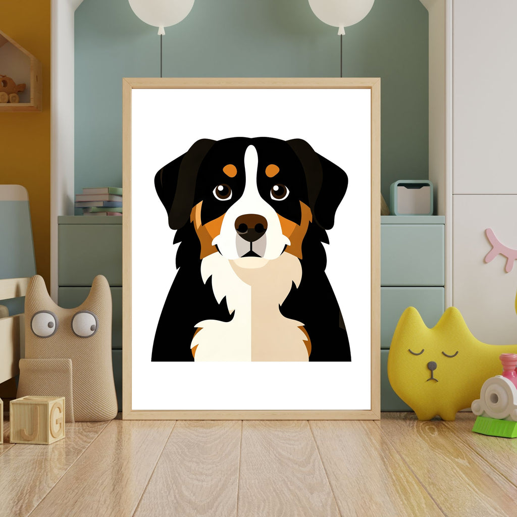 Bold Block Art Print - Framed Nursery Mockup