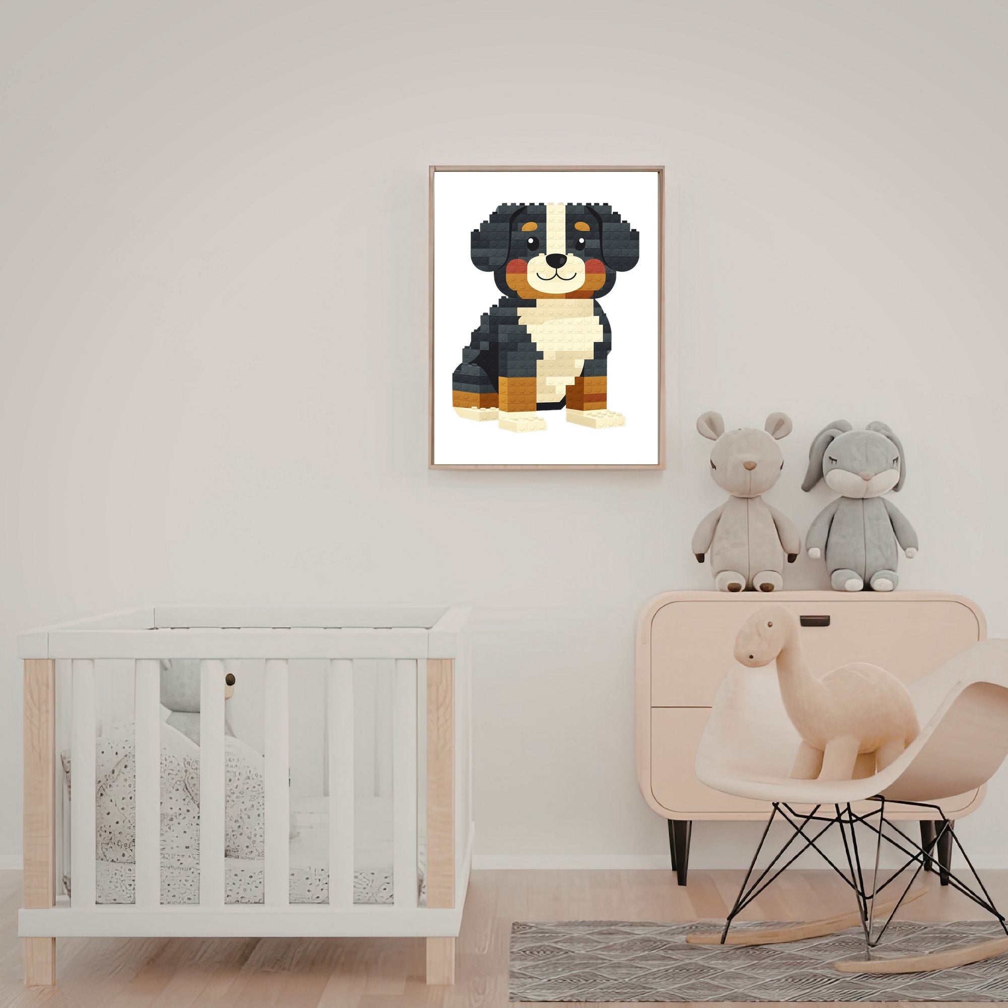 Bernese Mountain Dog Lego Dog - White