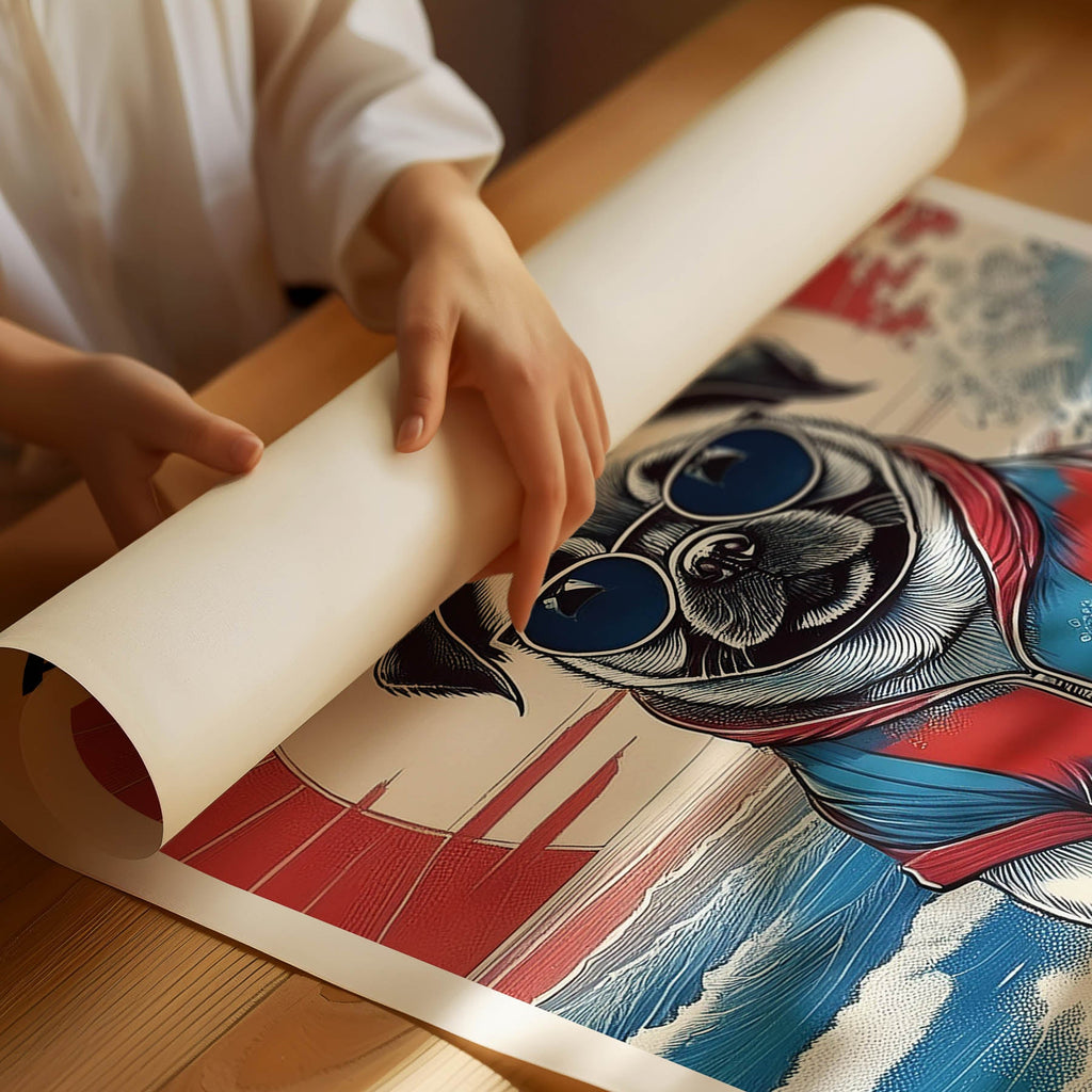 Pug Hokosai Surfer Dogs 2 image 3