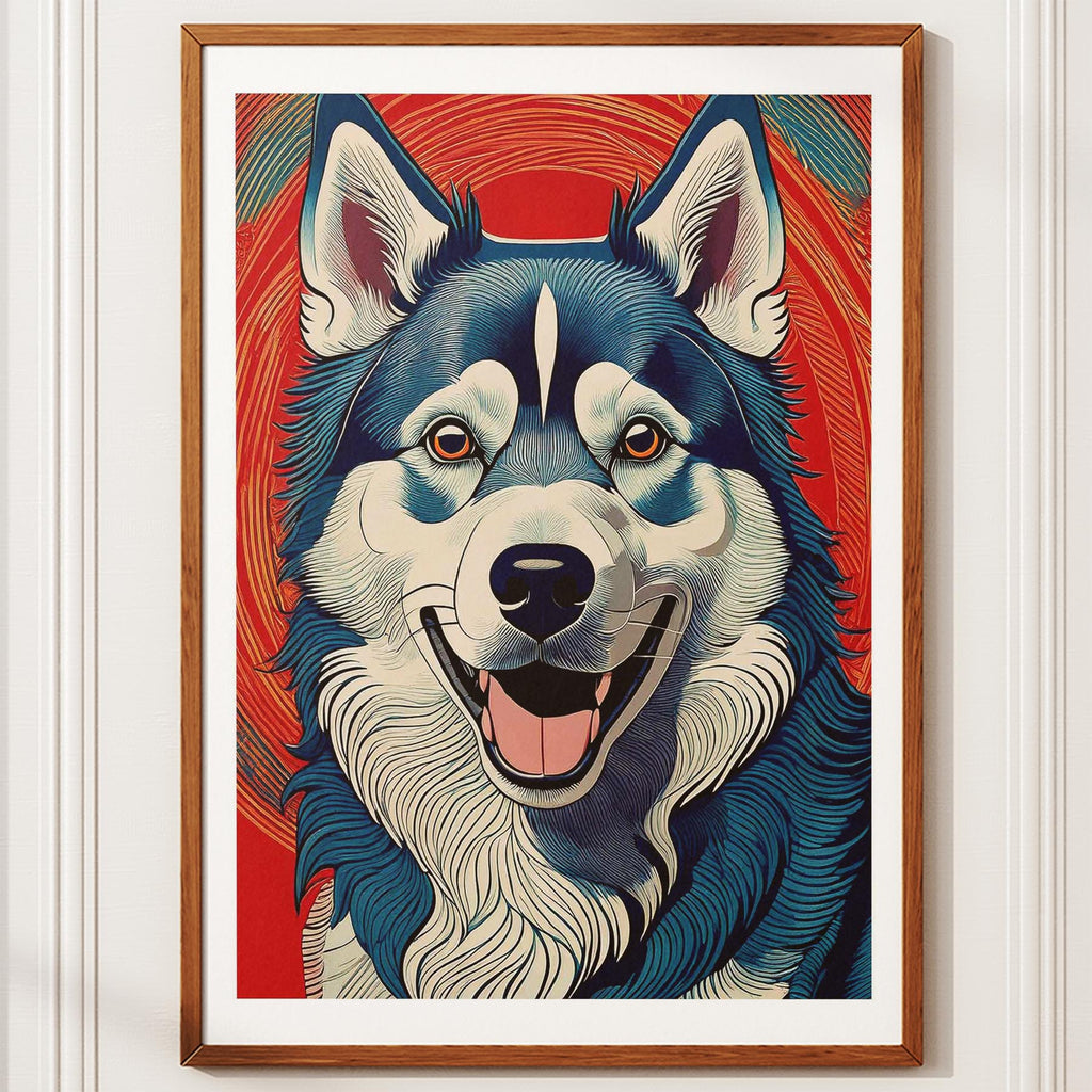 Siberian Husky Hokusai Japanese Inspired Dog Series 1 image 10