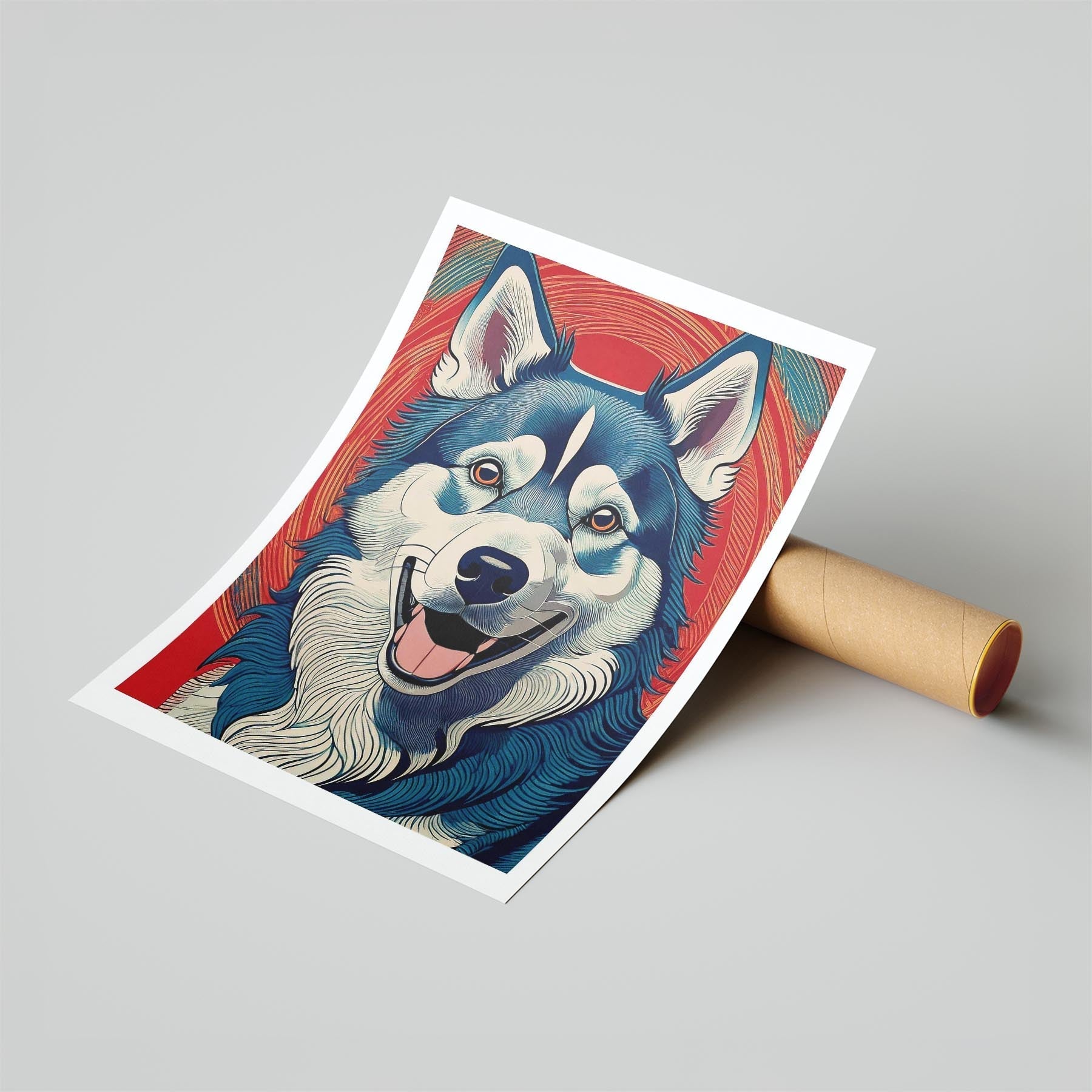 Siberian Husky Hokusai Japanese Inspired Dog Series 1 image 6