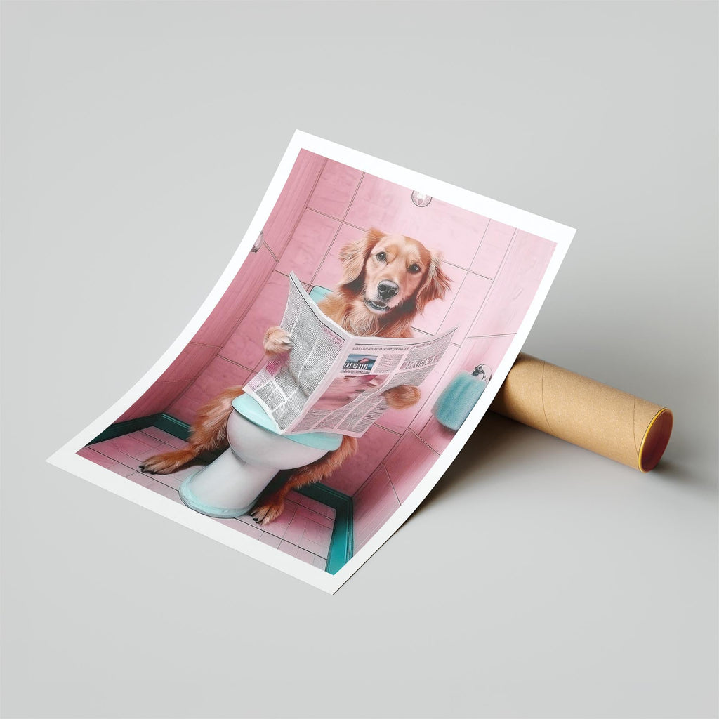 Golden Retriever Toilet Humour Dog Series 4 image 6