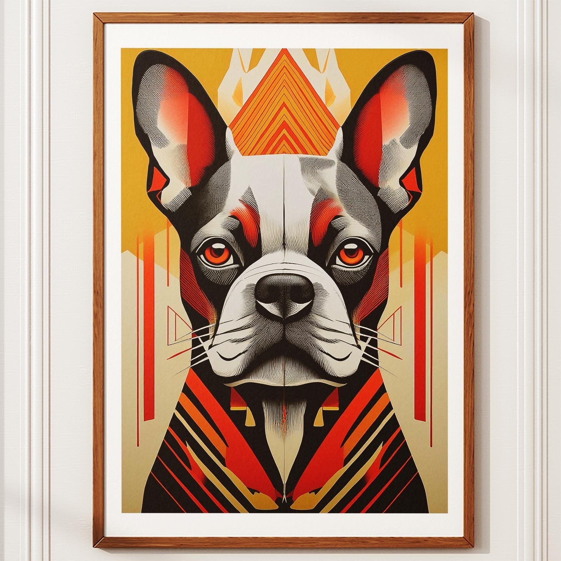 French Bulldog Geometric Orange Series image 10