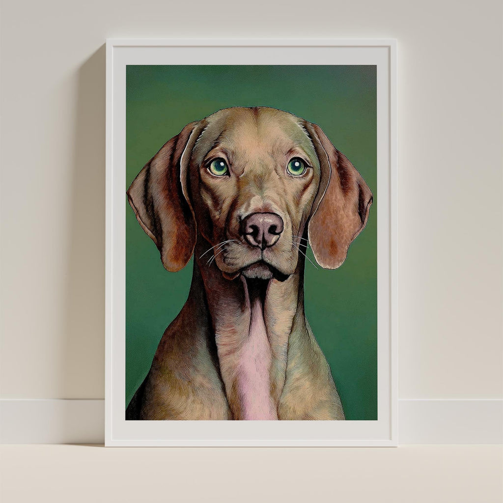 Hungarian Vizsla Green Painted Series image 9