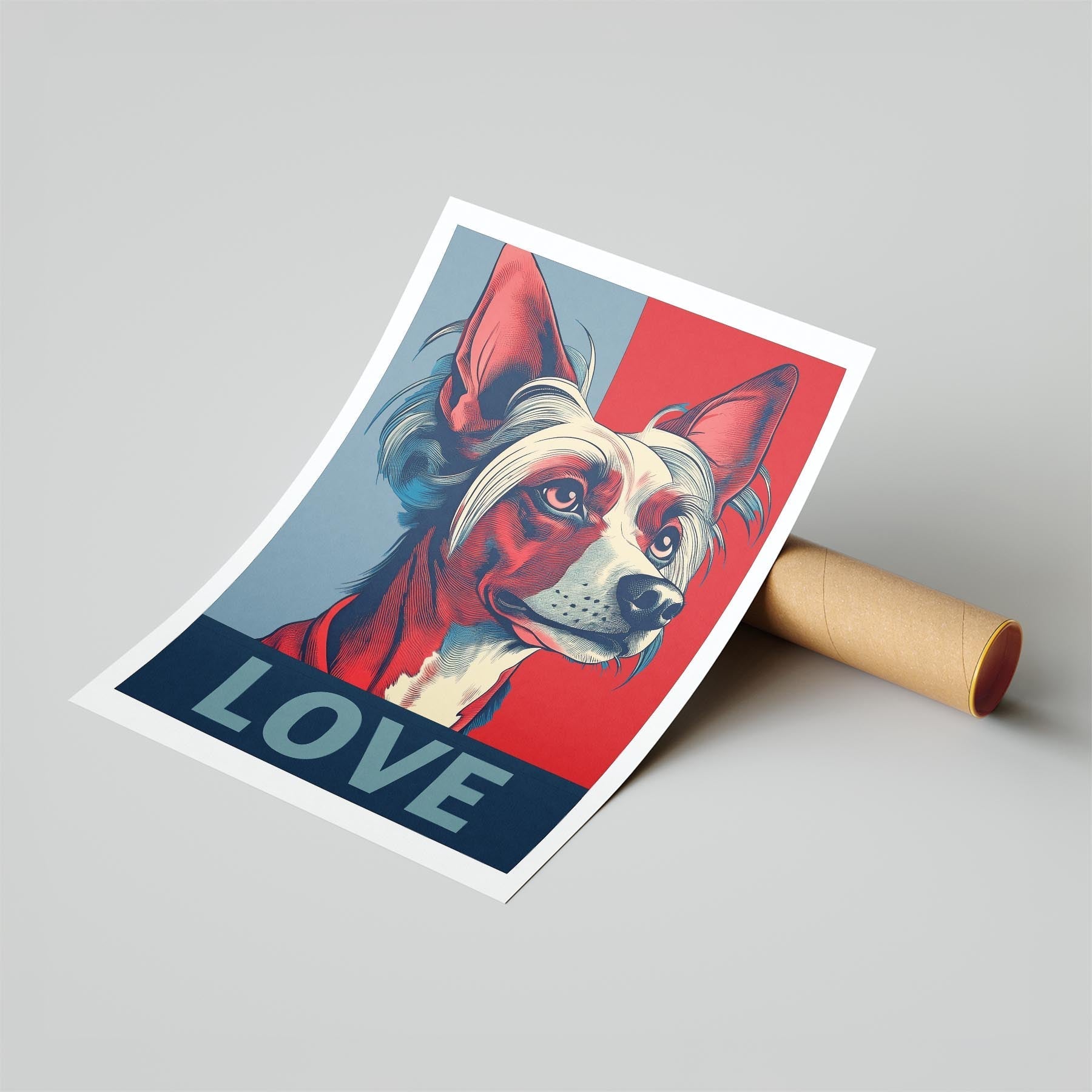 Chinese Crested LOVE Series Inspired by the Obama Poster image 6