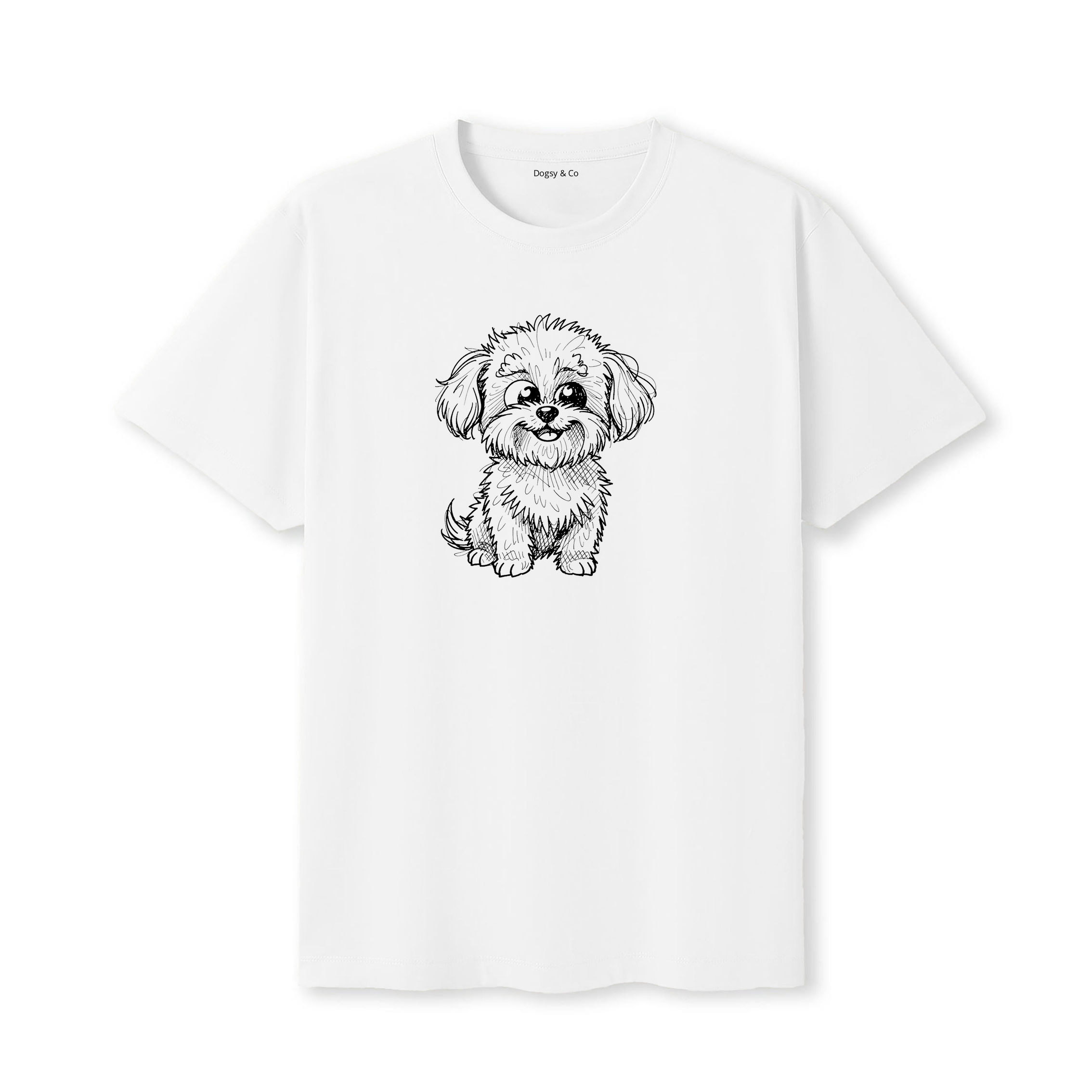 Bichon Frise Scraggy Dog T-Shirt - White