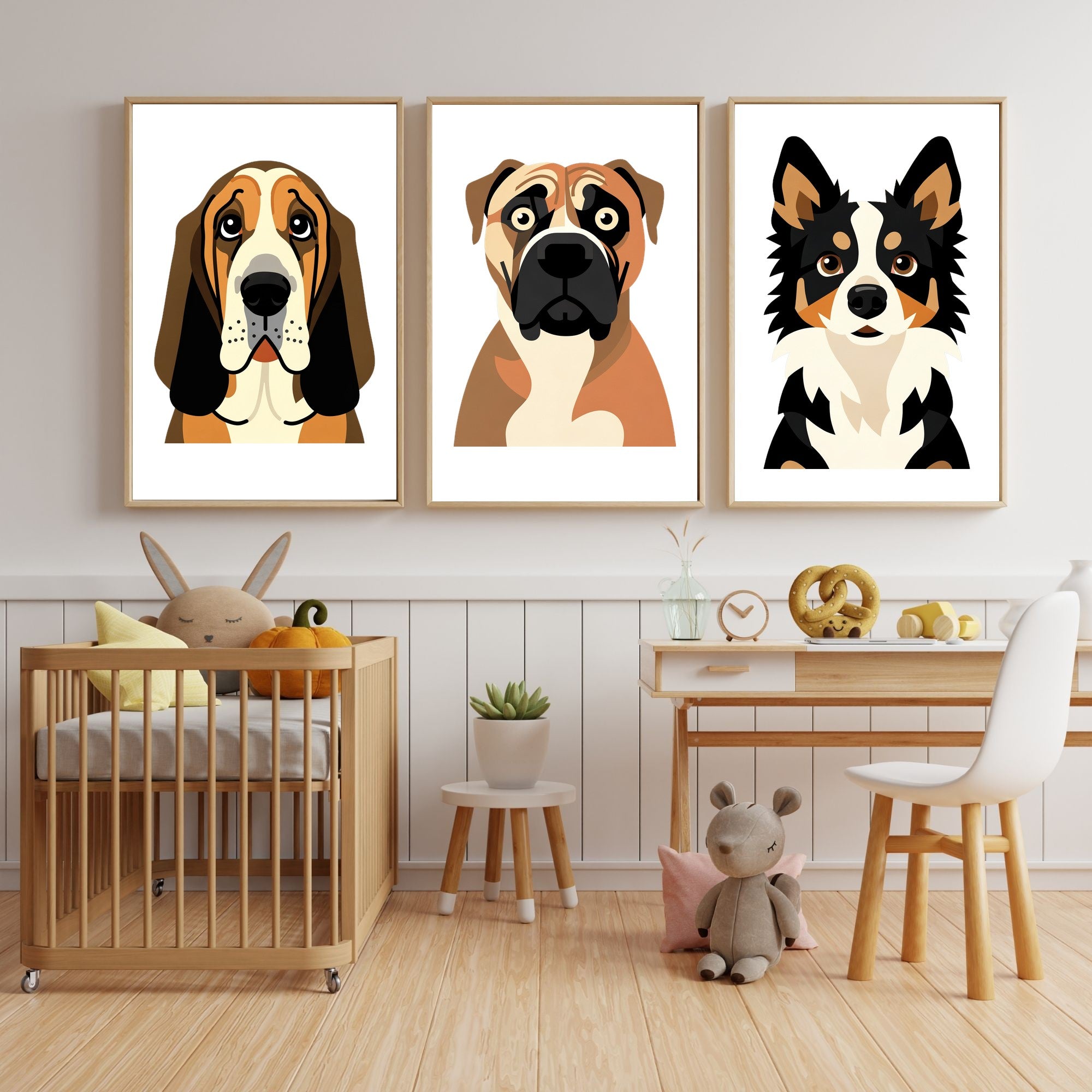 Bold Block Art Print - Framed Nursery Mockup