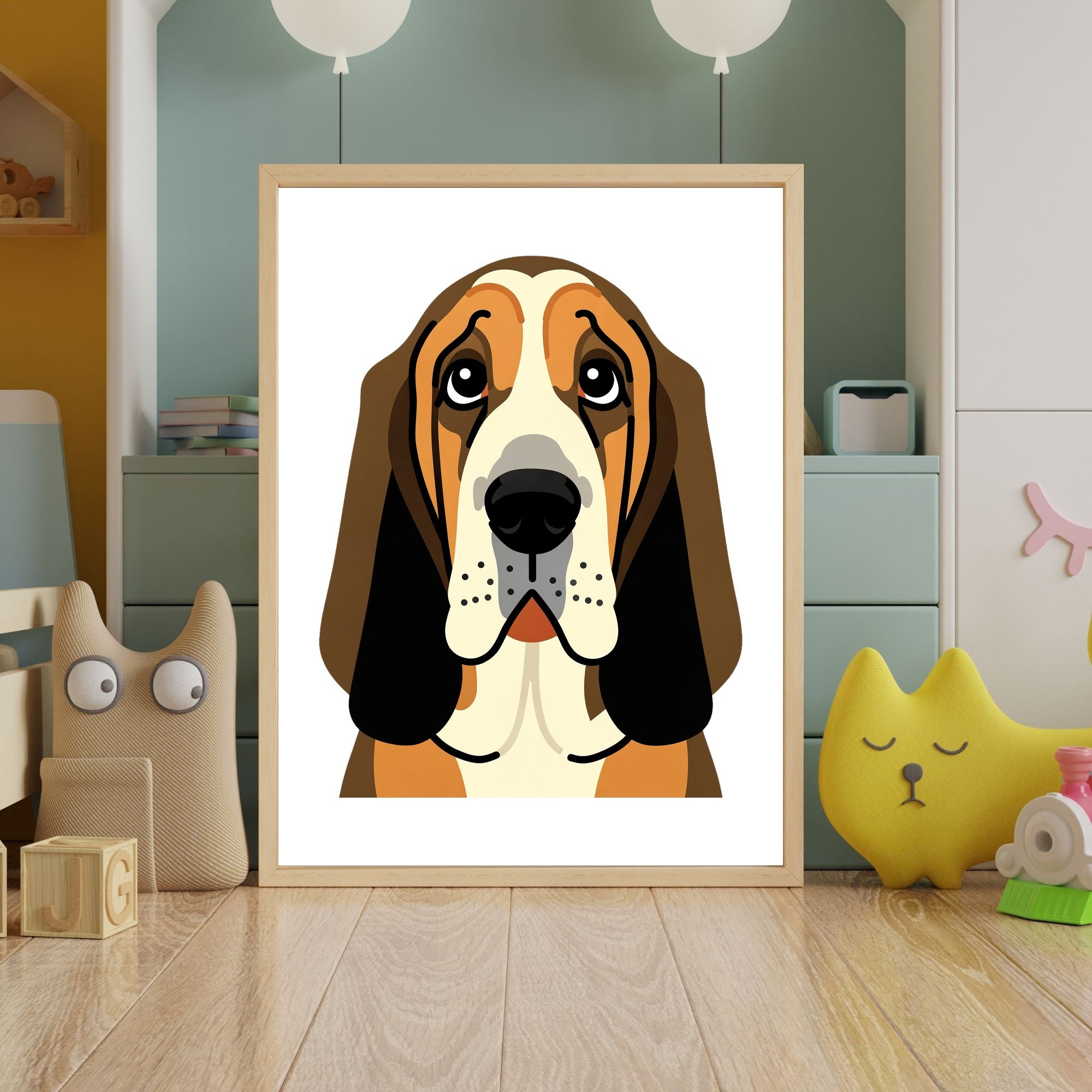 Bold Block Art Print - Framed Nursery Mockup